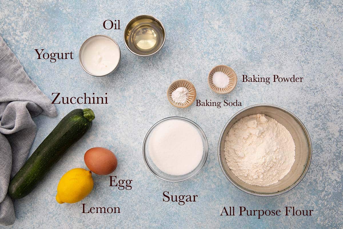 ingredients needed to make muffins. 