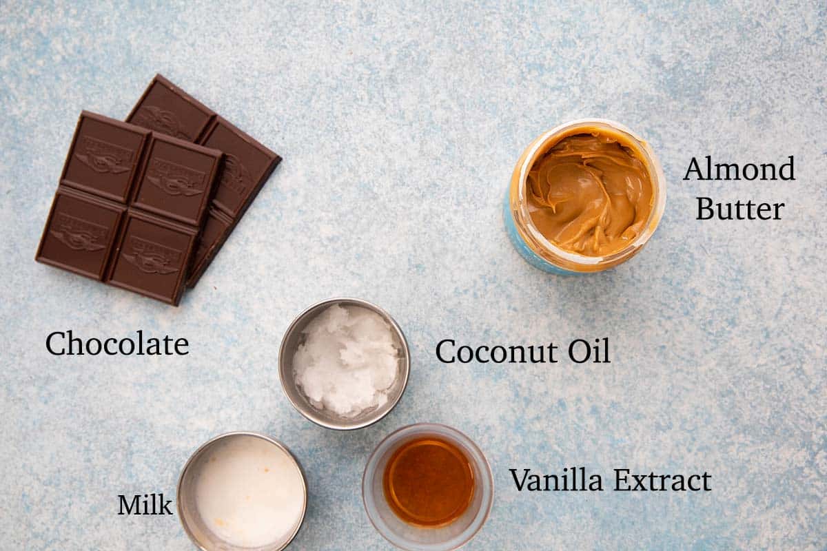 ingredients needed to make chocolate truffles.