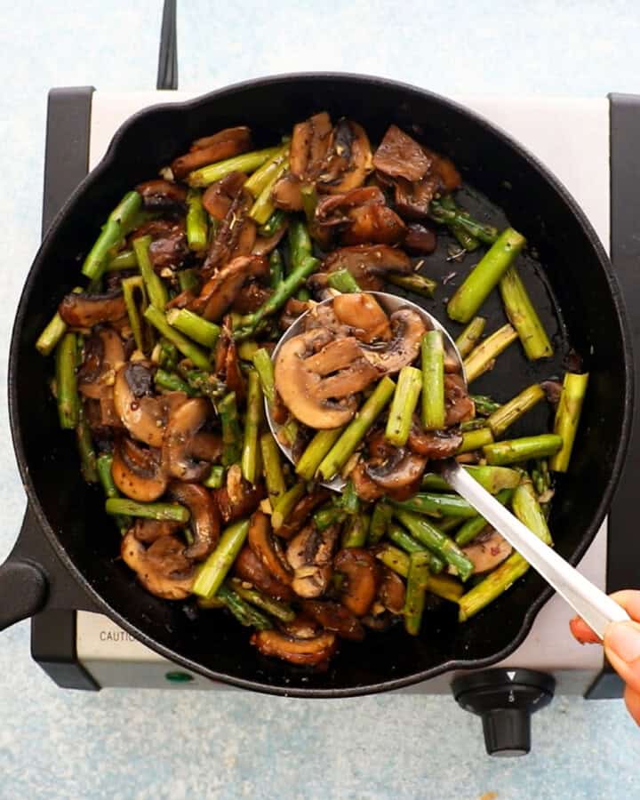 Sautéed Asparagus and Mushrooms | Kitchen At Hoskins
