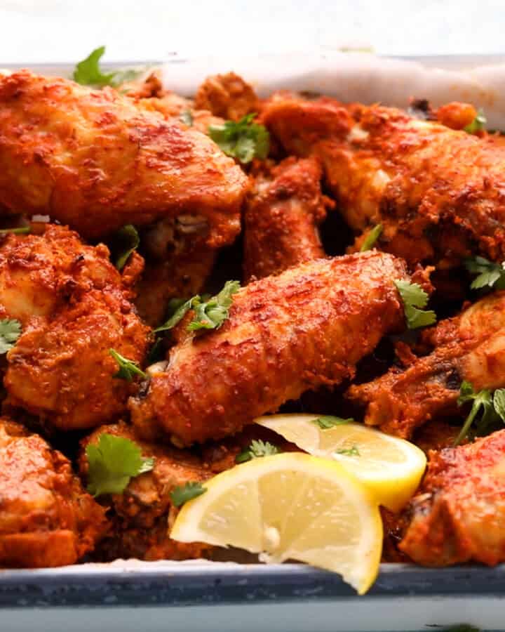 Tandoori Chicken Wings (No food color} | The Hoskins Kitchen