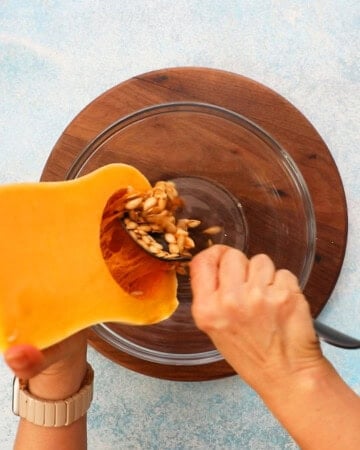 one cut butternut squash.