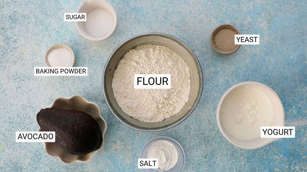 ingredients needed to make naan.